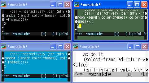 フレームごとに色を変えた例